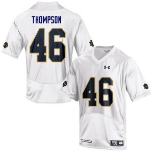 Notre Dame Fighting Irish Men's Jimmy Thompson #41 White Under Armour Authentic Stitched College NCAA Football Jersey JOE3599LY